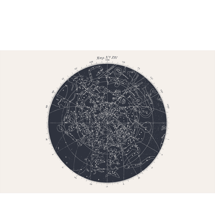 Map XIV Vintage White