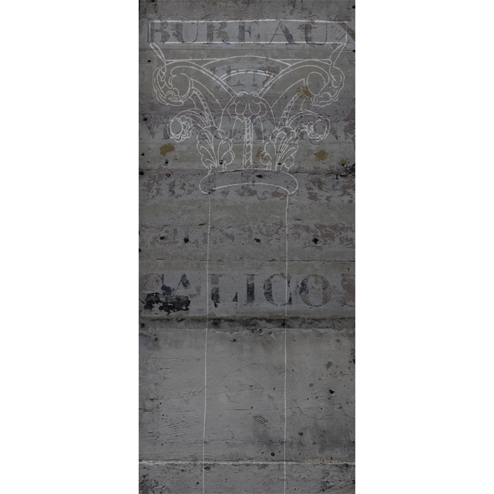 COLONNE CORINTHIENNE FOND BÉTON